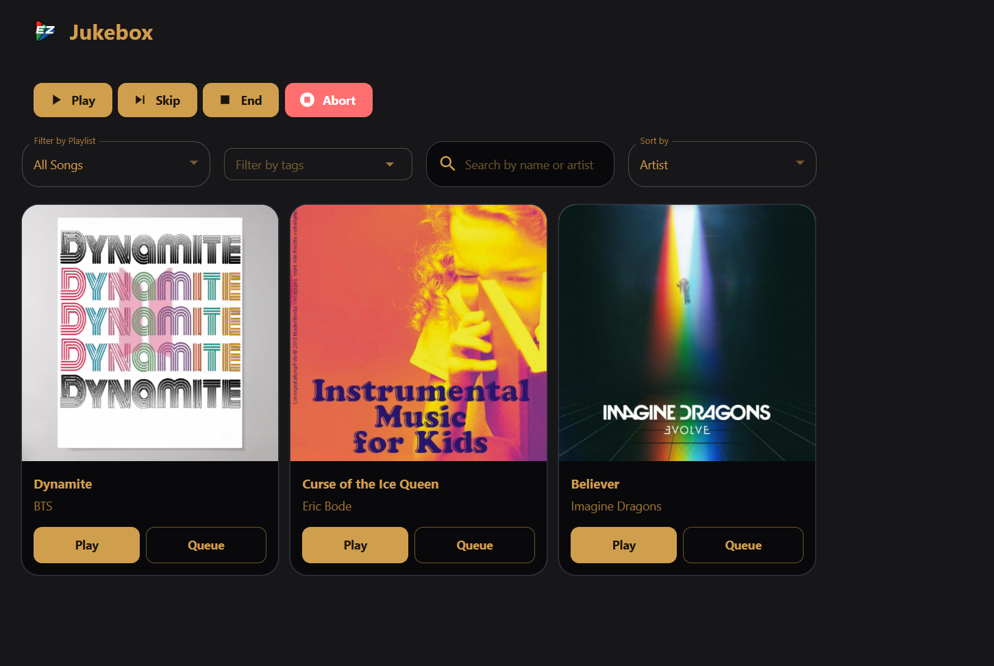 Play on jukebox