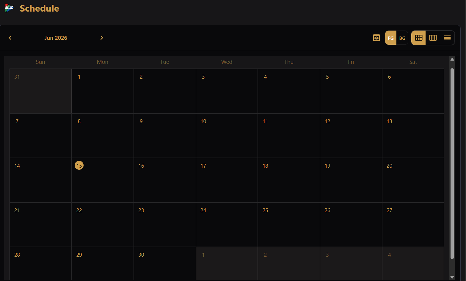 Schedule