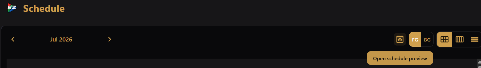 Schedule Preview Button