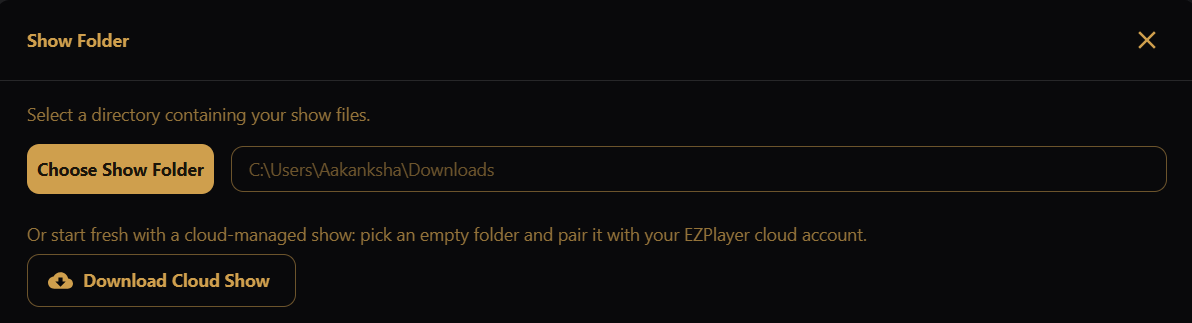Show Folder