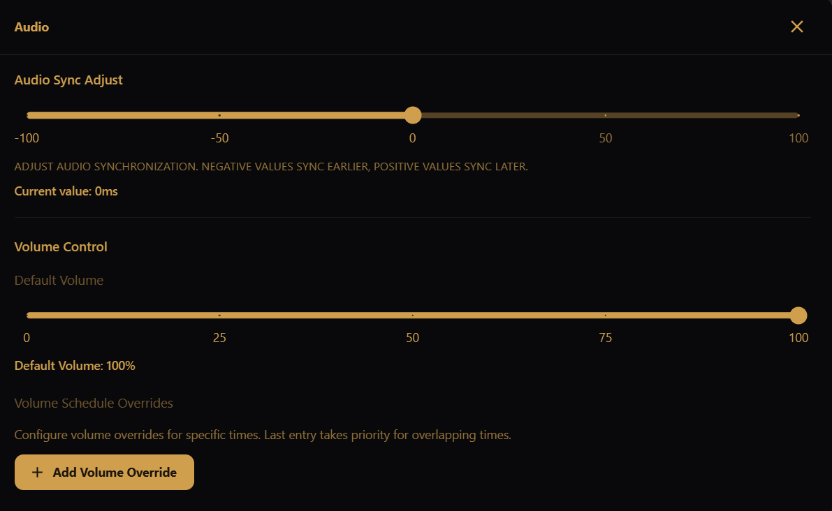 Volume control